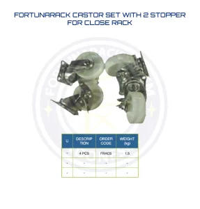 Castor Set With 2 Stopper for Close Rack